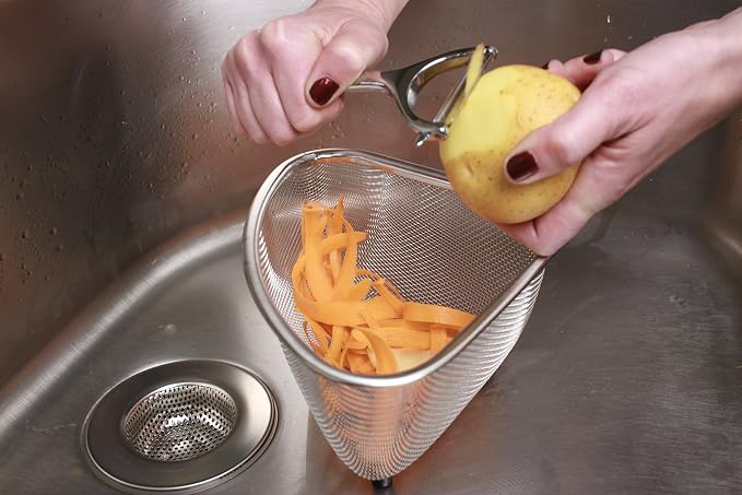 RSVP International Endurance® In-Sink Mesh Colander Strainer Basket, 3 Quart | - Image 5