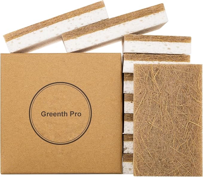 10 Pack Nature Dish Sponge by GREENTHPRO