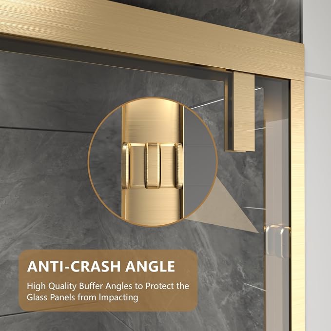 RFN 50-54" W x 76" H Framed Bypass Double Sliding Shower Door, 1/4" - Image 7