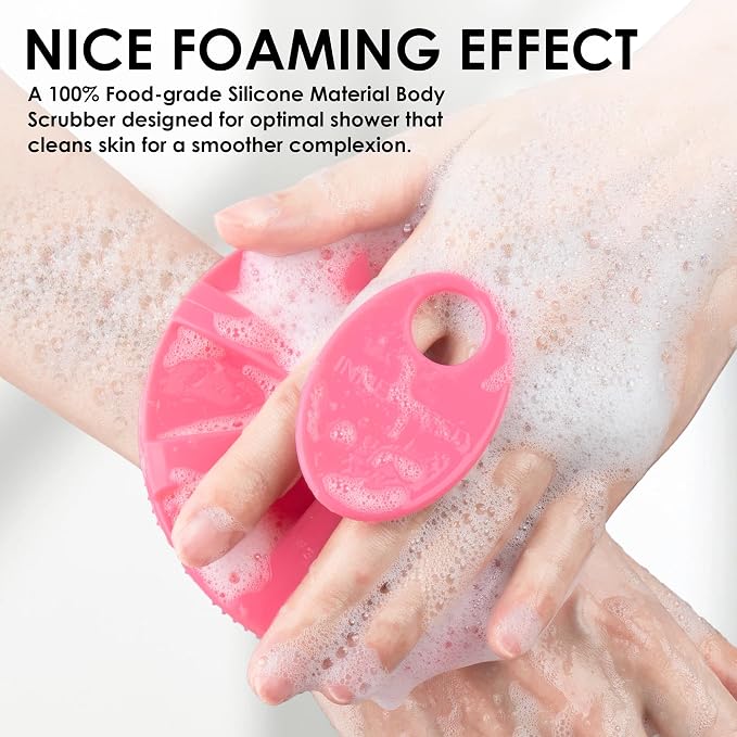 INNERNEED Food-Grade Soft Silicone Body Scrubber Shower Brush Handheld - Image 5