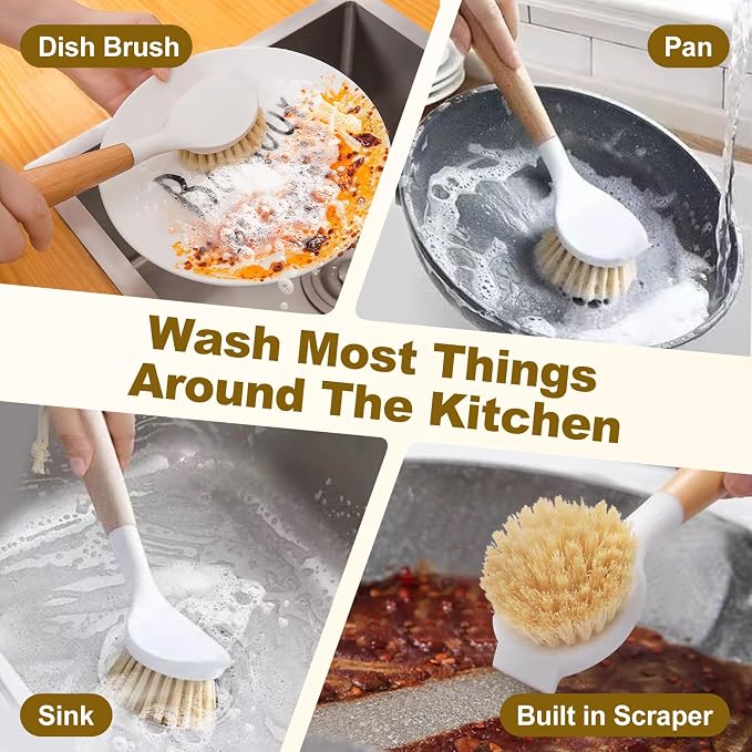 XYFuuee 5 Pack Dish Bottle Brush Set - Image 4