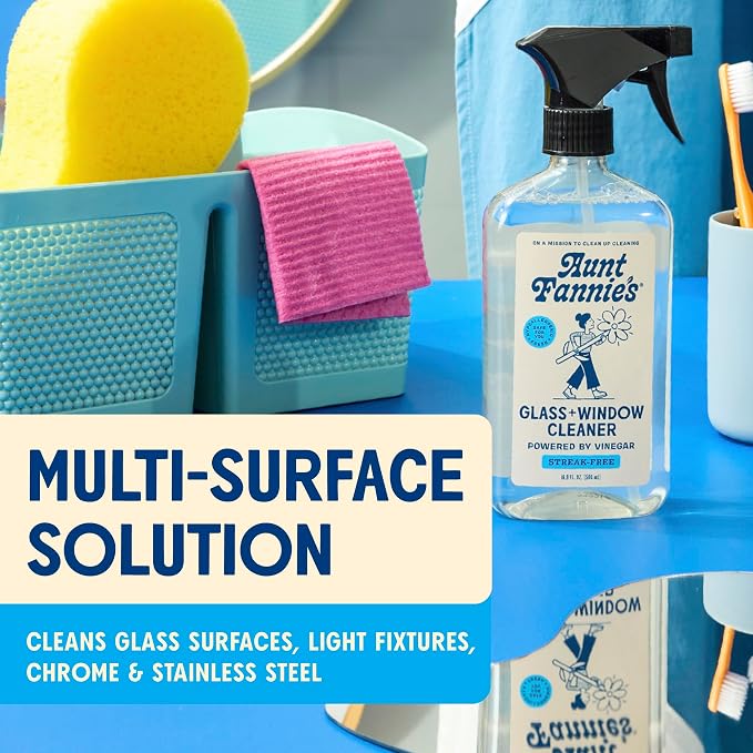 Aunt Fannie's Glass & Window Cleaning Vinegar Spray, Natural Streak-Free Spray - Image 4