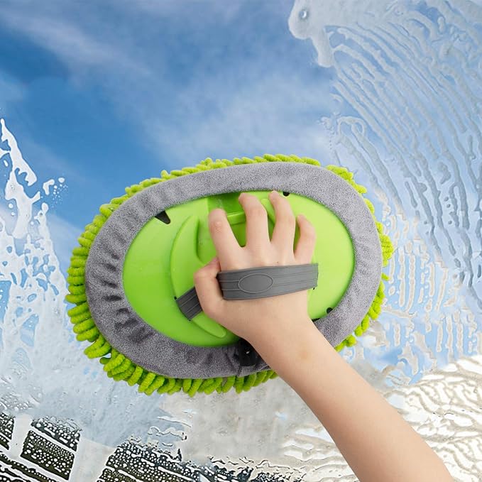anngrowy 62" Microfiber Car Wash Brush Mop Kit Mitt Sponge - Image 6