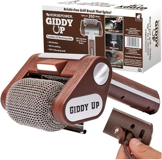HorsePower Giddy Up Grill Cleaner AS SEEN ON TV! – Cordless, Rechargeable BBQ by Horsepower