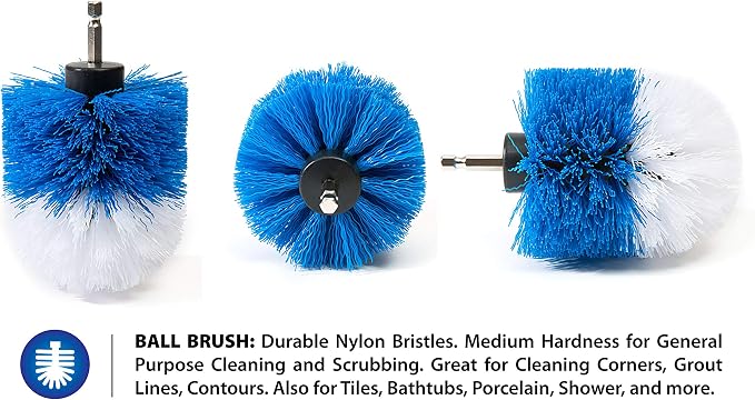 RevoClean 4 Piece Scrub Brush Power Drill Attachments-All Purpose Time Saving - Image 6