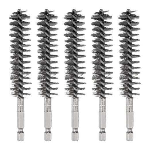 HARFINGTON 5Pcs Bore Brush Stainless Steel 19mm Dia Cleaning Twisted Wire Brush by HARFINGTON