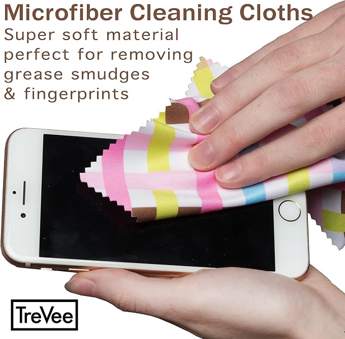10 Pack Cute Geo-Design Multicolor Microfiber Cleaning Cloths - Image 4