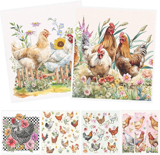 Swedish Dishcloths for Kitchen, Farm Reusable Washable Absorbent Dish Towel for by InIsaJace