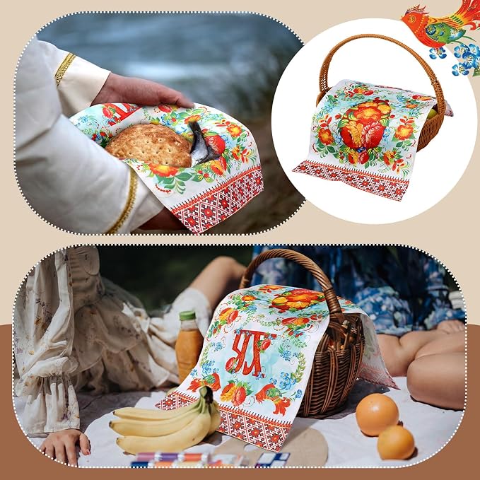 Easter Orthodox Pascha Basket Cover Table Decoration Religious 22" Traditional - Image 6
