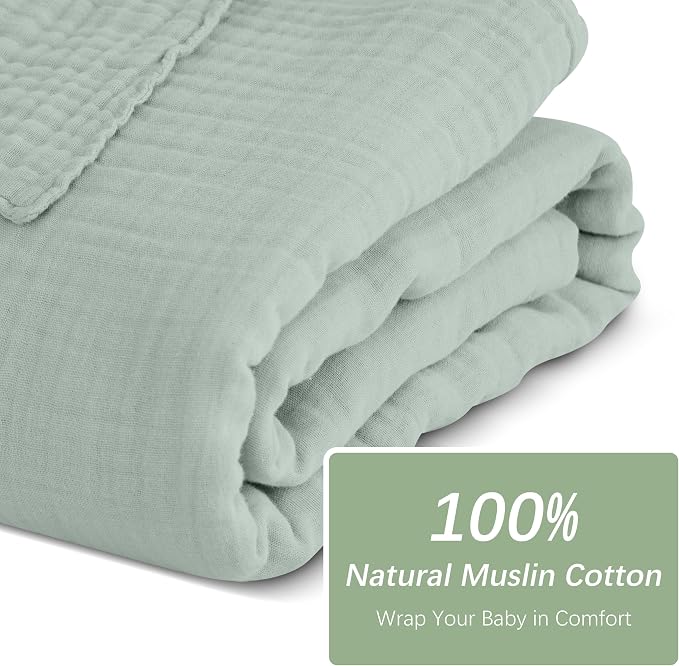 SWEET DOLPHIN Muslin Baby Bath Towels Blanket - Image 4