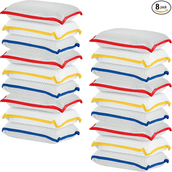 Microfiber Sponges for Dishes, Non-Scratch Sponge Dish Scrubber Heavy Duty by Superio