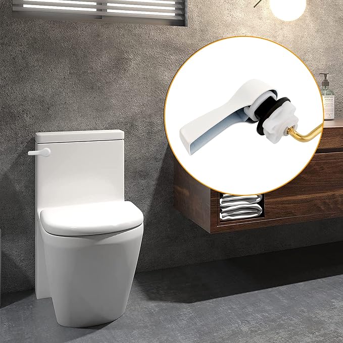 Hibbent Universal Metal Front Mount Toilet Handle Replacement Kit, Brass Toilet - Image 8
