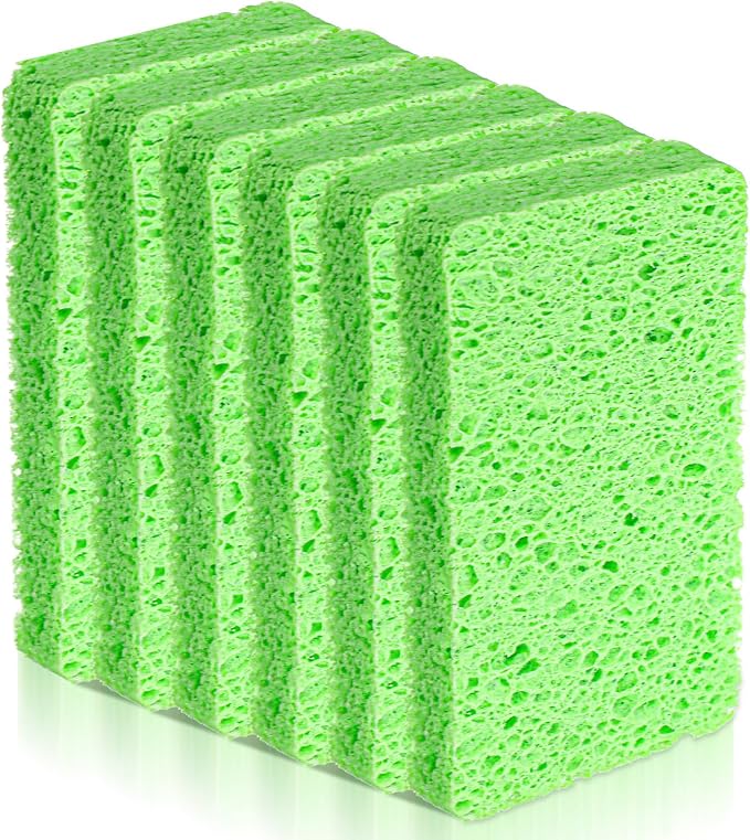 6 Pack Cellulose Sponges Large Size Heavy Duty Scrub Kitchen Sponge Clean Tough by Unknown