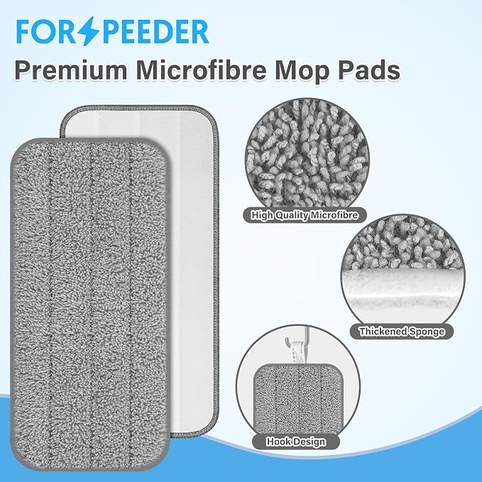 Reusable Mop Pads for Swiffer WetJet, Wet Pads Refills for 12'' Spray Mop - Image 3