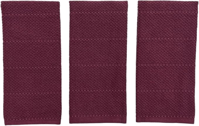 Purple Burgundy Wine Kitchen Hand Dish Towels: Oversized 28" x 18", 100% Cotton - Image 5