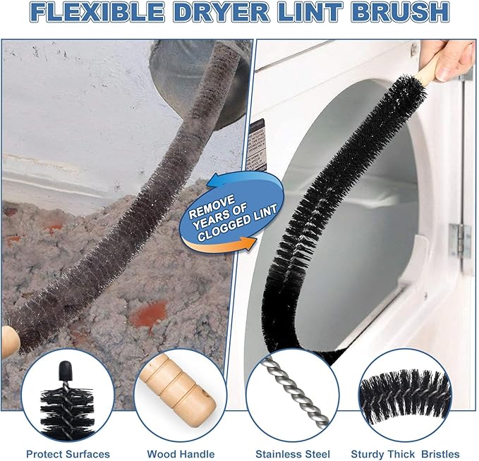 2 Pieces Dryer Vent Cleaner Kit Compatible - Image 6