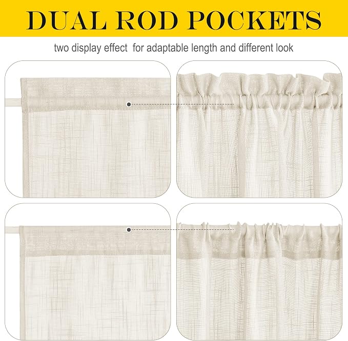 NICETOWN Sheer Privacy Curtains - Image 3