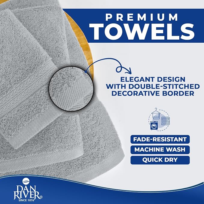 DAN RIVER 8 PC Luxury Bath Towels - Image 6