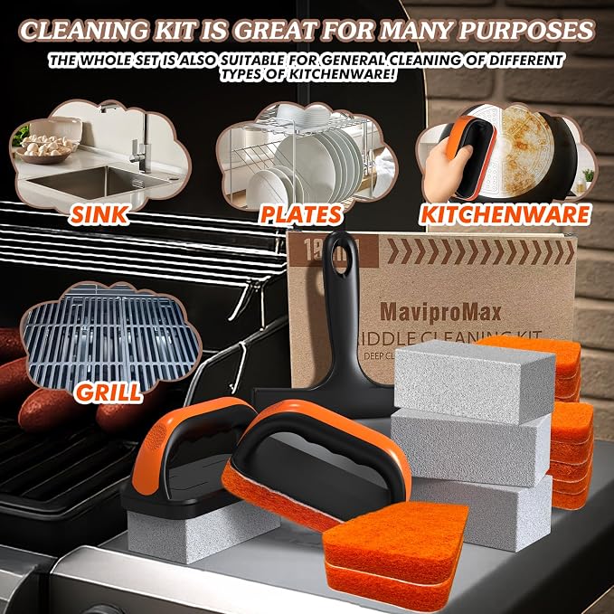 19 in 1 Griddle Cleaning Kit for Blackstone Accessories, Flat Top Grill - Image 8