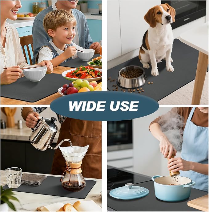Dish Drying Mats for Kitchen Counter, Waterproof Coffee Mat for Countertop - Image 8