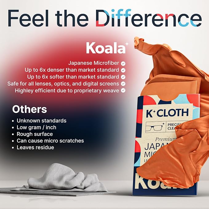 Koala Lens Cleaning Cloth | Japanese Microfiber | Glasses Cleaning Cloths | - Image 5