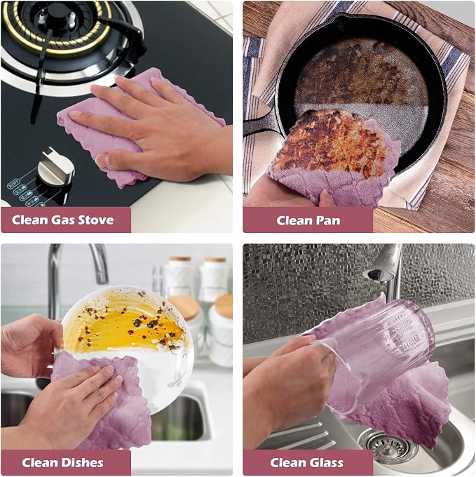 UMANI 12 Pack Kitchen Dish Cloths, Ultra Soft Absorbent Quick Drying Dish Towels - Image 3