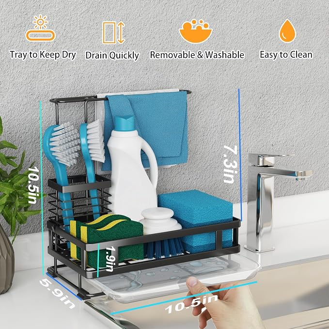 Godboat Dish Soap Dispenser, Kitchen Sink Organizer - Image 2
