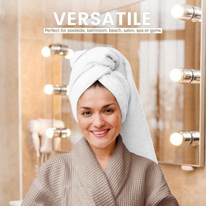 Towel and Linen Mart 100% Cotton 6 Pack Bath Towel Set, Quick Dry, Super - Image 3