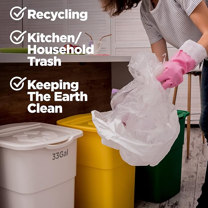 30-33 Gallon Clear Trash Bags Heavy Duty - Image 5