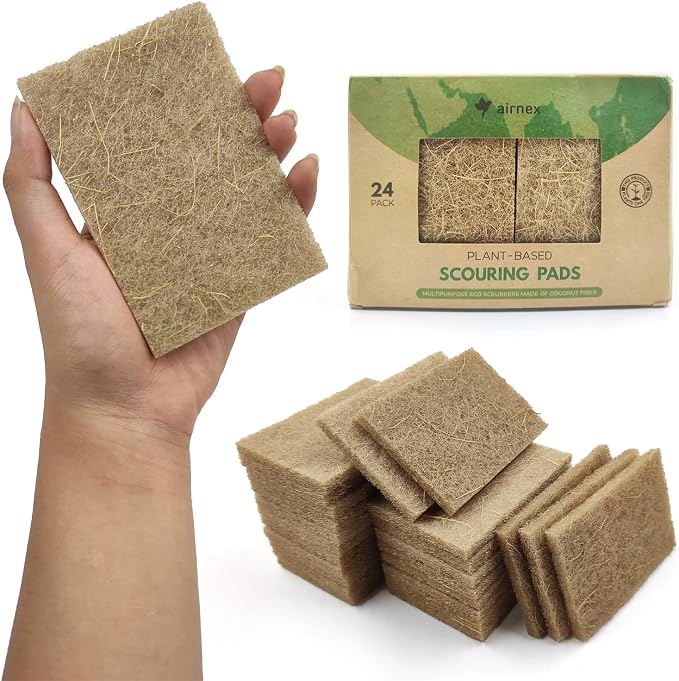 Plant-Based Scouring Pads for Dishes by Airnex