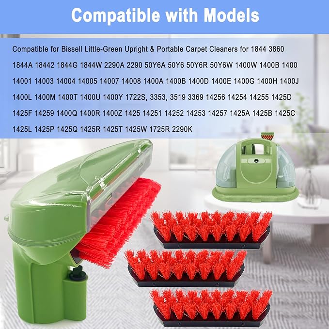 Upgraded 1400B Little Green 5.3" Detachable Tough Stain Brush Tool Replacement - Image 2