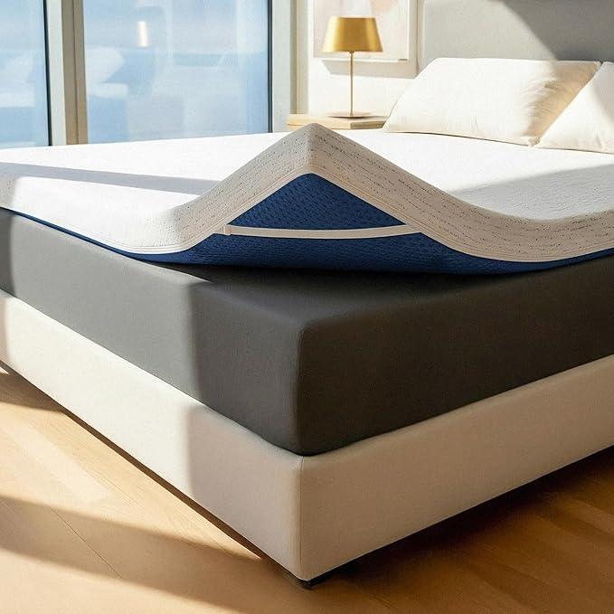 ViscoSoft 4 Inch Memory Foam Mattress Topper Full - Select High Density Ventilated Mattress Pad - Premium Removable Rayon Cover