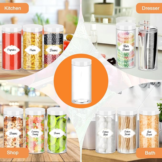 24 Pcs Plastic Jars, 16 OZ Plastic Jars - Image 7