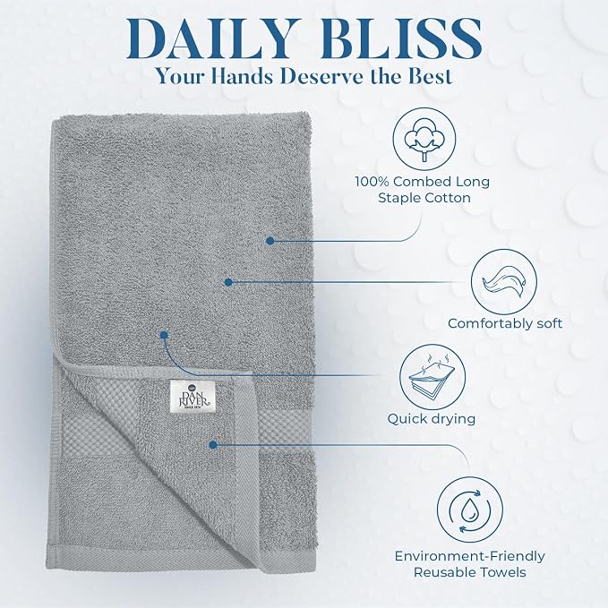 DAN RIVER 6-Pack Premium Hand Towels - Image 3