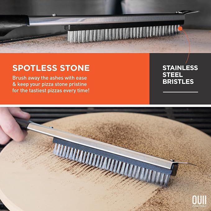 26'' Pizza Oven Brush with Stone Scraper - Image 3