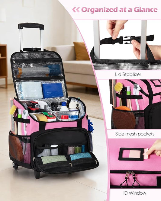 Large Rolling Cleaning Caddy Bag - Image 2