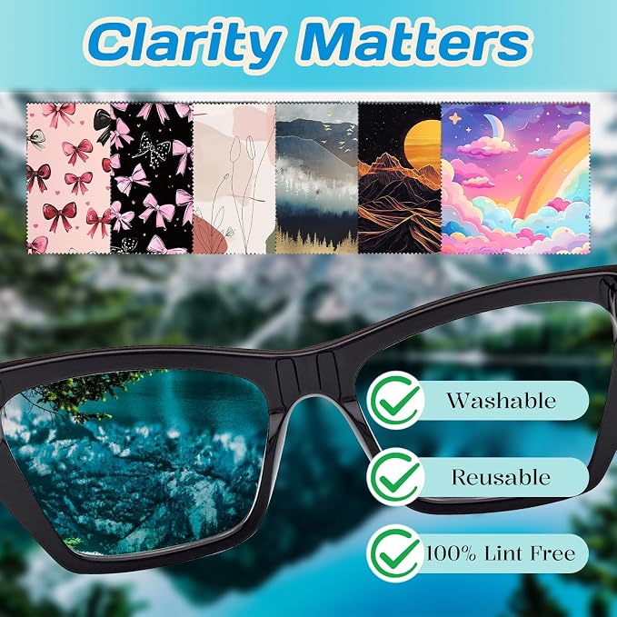 6 PCS Glasses Cleaning Cloth Eyeglass Lens Cleaning Cloth Eyeglasses Wipes - Image 3
