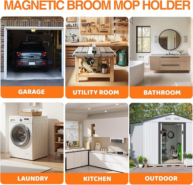 Magnetic Broom Holder Wall Mount - Image 8