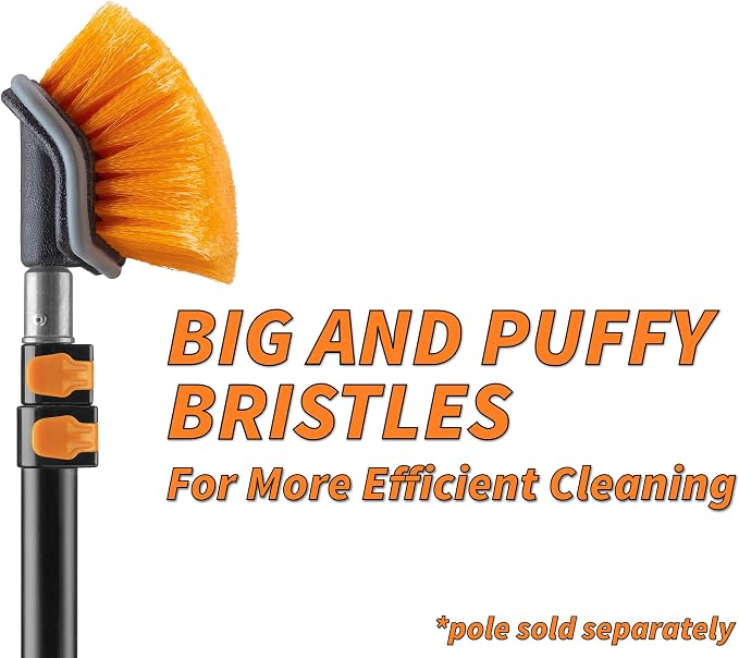 Hard Bristle Deck Scrub Brush Heavy Duty // Concrete Scrub Brush - Image 2