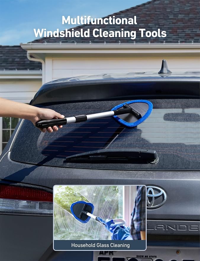 AstroAI Windshield Cleaner Tool, Car Interior Window Detailing Cleaning Kit - Image 5