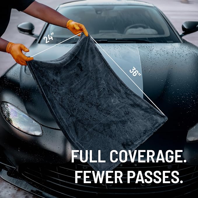 Blackline 24"x36" Twisted-Loop Car Drying Towel, Streak Free, Lint Free - Image 6