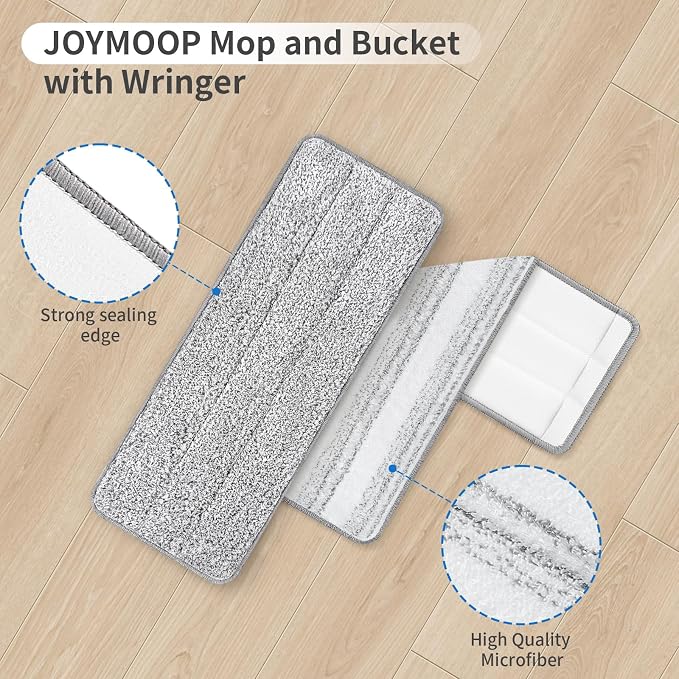 10Pcs Joymoop Mop Replacement Pads, 13 * 4.9'' Universal Mop Pads Mop Head - Image 3
