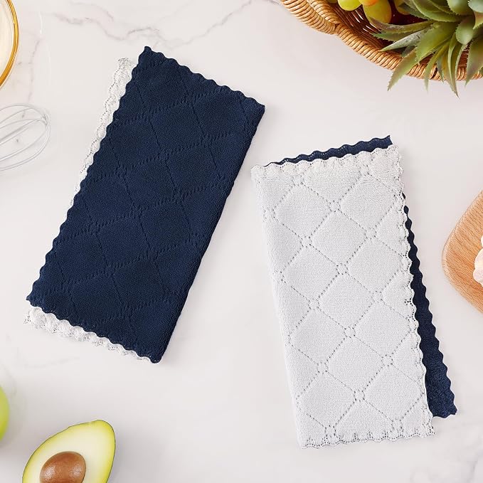 Homaxy 12 Pack Kitchen Cloths Dish Towels, Super Soft and Absorbent Dish Cloths - Image 6