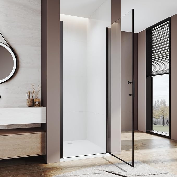 Glass Shower Door 27.5-29" W x 72" H, UCALAFEE Frameless Pivot Shower Door - Image 9