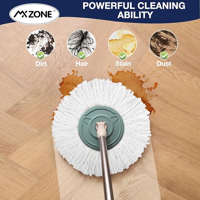 Spin Mop Replacement Head for Hurricane 360° Spin Mop Systems, Microfiber Spin - Image 4