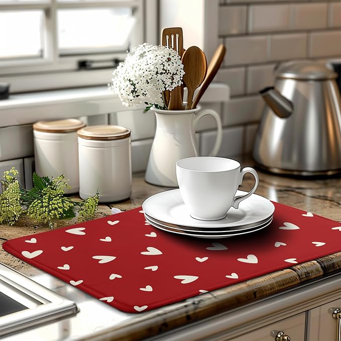 Valentine's Day Love Heart Dish Drying Mat - Image 6