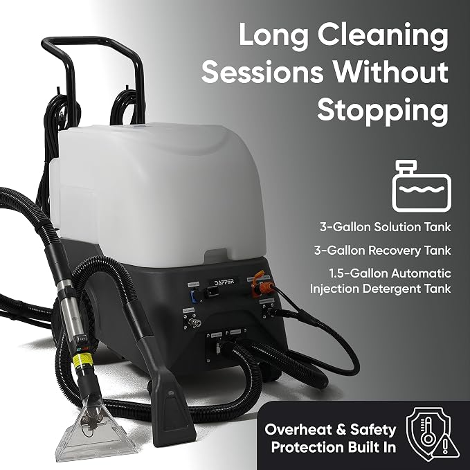 Dapper Commercial Carpet and Upholstery Extractor Cleaning Machine - Image 3