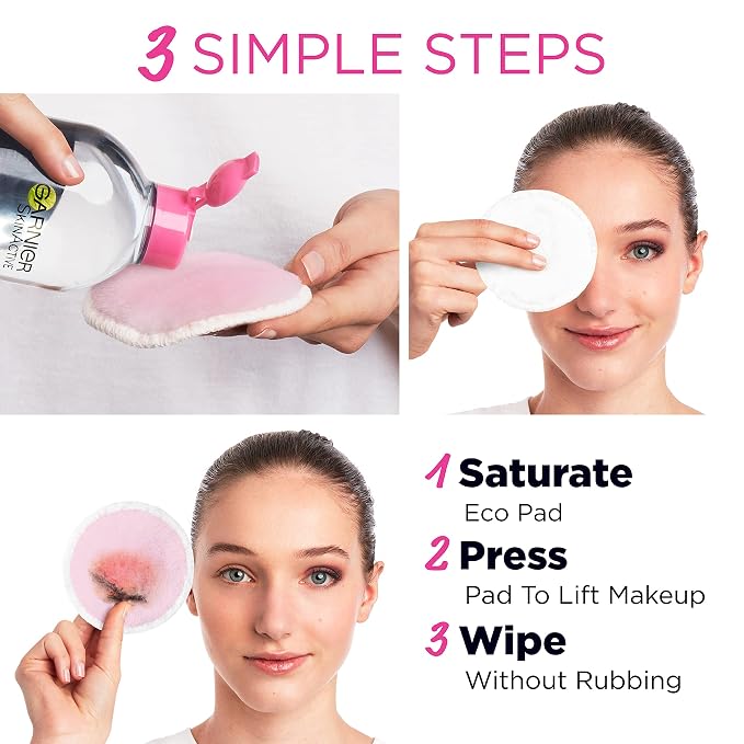 Garnier Micellar Cleansing Eco Pads, 3 Ultra-soft Microfiber Pads - Image 4