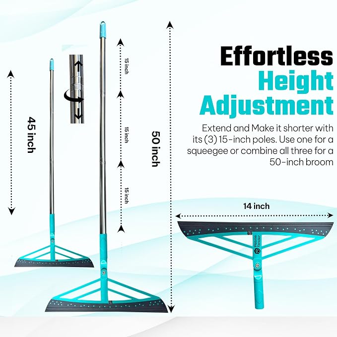 Magic Broom Squeegee Dog Pet Hair Remover, Height Adjustment - Image 4