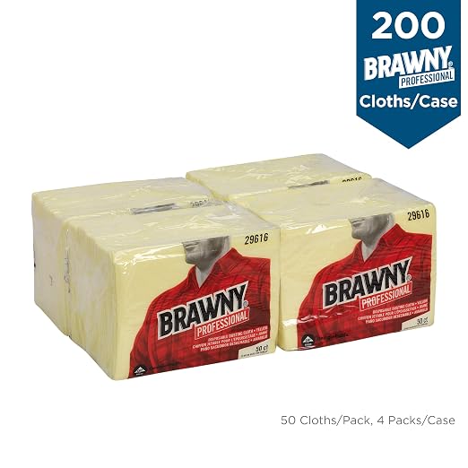 Georgia-Pacific Brawny Yellow 1/8 Fold Disposable Dusting Cloth by GP PRO - Image 3
